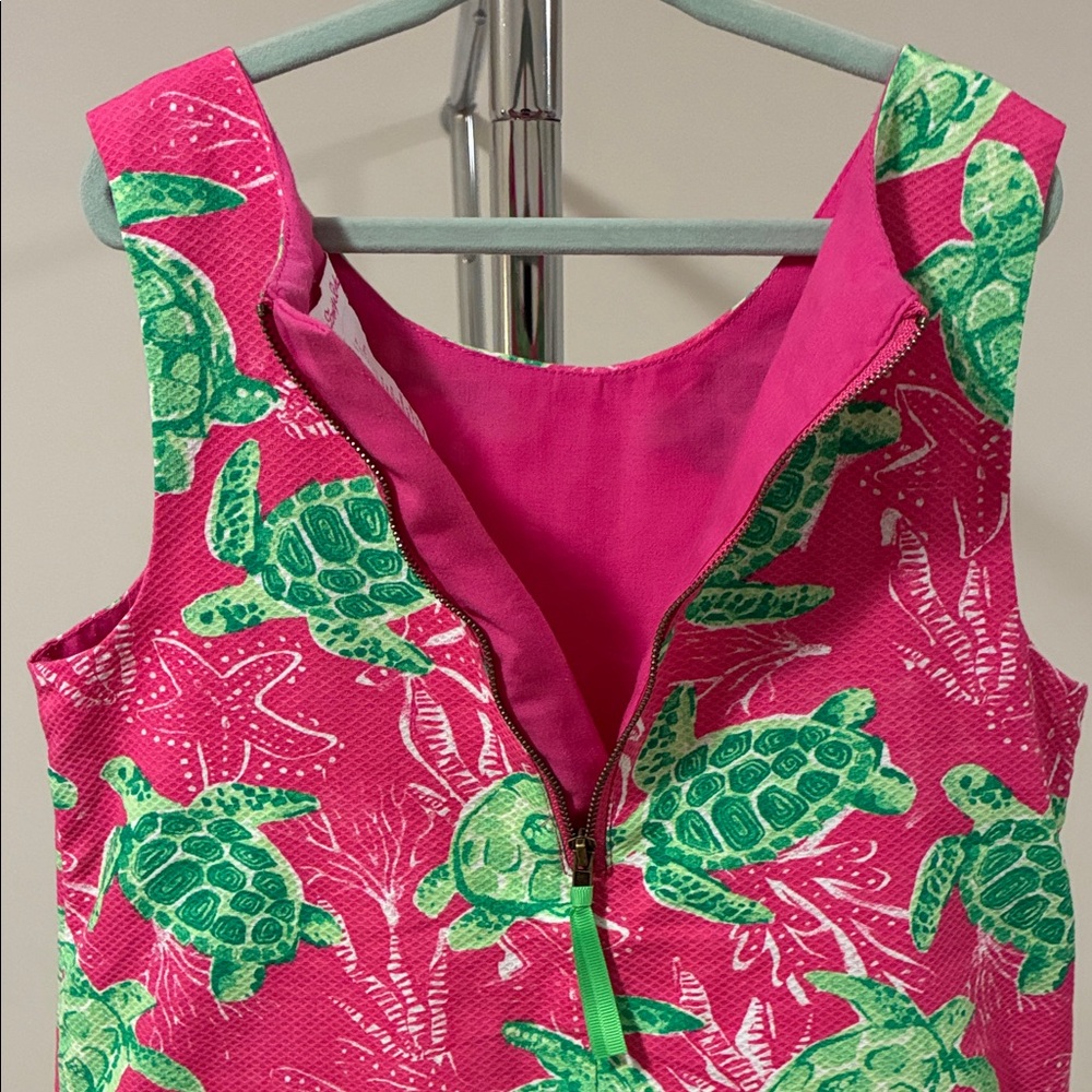 Tommy Bahama Girls’ Tropical Turtle Print Sleeveless Shift Dress - Picture 6 of 11